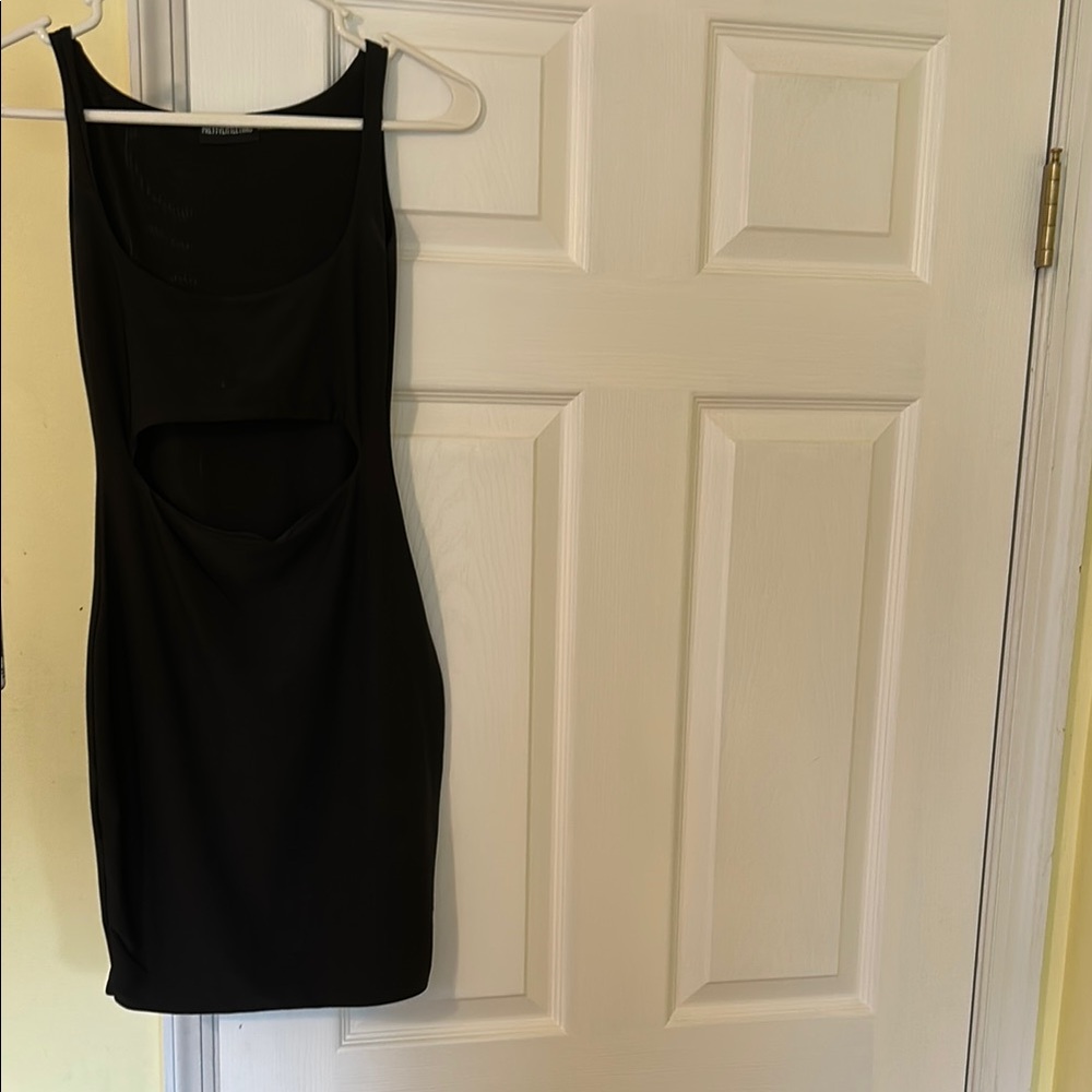PrettyLittleThing Black Bodycon Scoop Neck Dress